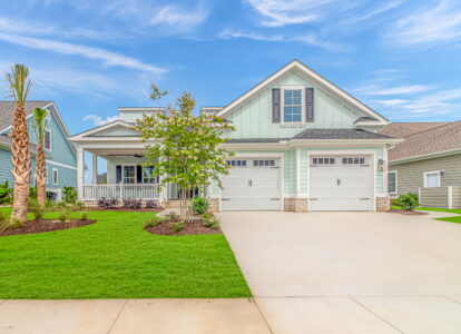 exterior front of Flowerdale home by swift creek homes