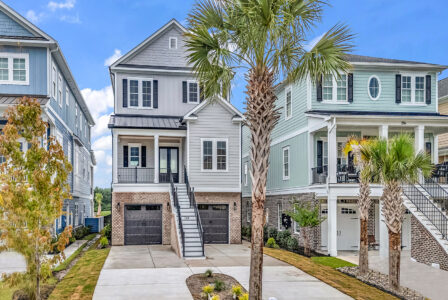 Raised beach home built by Swift Creek Homes on the Grand Strand, featuring elevated construction.