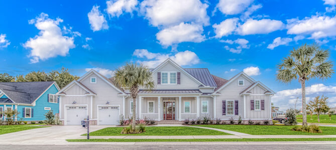 exterior front of Isle of Palms 1 home by swift creek homes