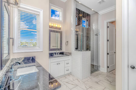 bathroom of Isle of Palms 1 home by swift creek homes