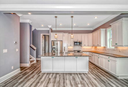 kitchen of Seagrass home by swift creek homes
