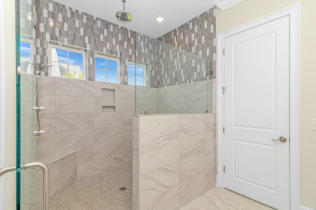 bathroom of Flowerdale home by swift creek homes