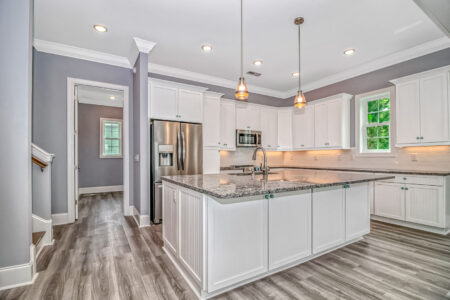 kitchen of Seagrass home by swift creek homes