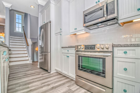 kitchen of Seagrass home by swift creek homes