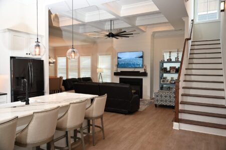 living room of Isle of Palms 1 home by swift creek homes