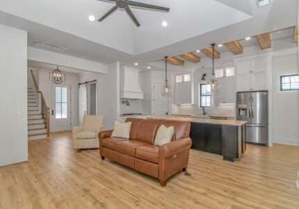 living room of Atlantic Beach home by swift creek homes