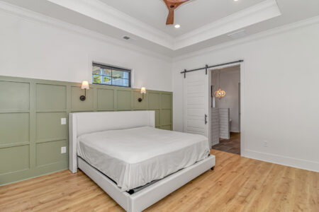bedroom of Atlantic Beach home by swift creek homes