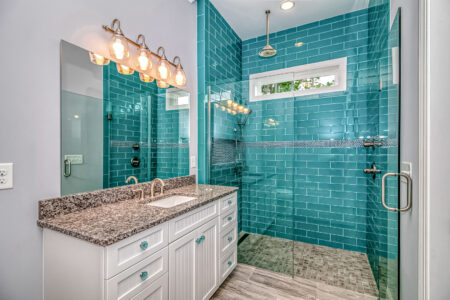 bathroom of Seagrass home by swift creek homes