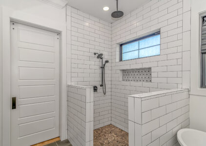 bathroom of Atlantic Beach home by swift creek homes
