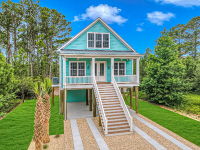 exterior front of Seagrass home by swift creek homes