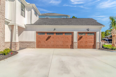 exterior front of Atlantic Beach home by swift creek homes