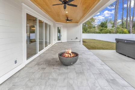 exterior rear of Green Lake home by swift creek homes