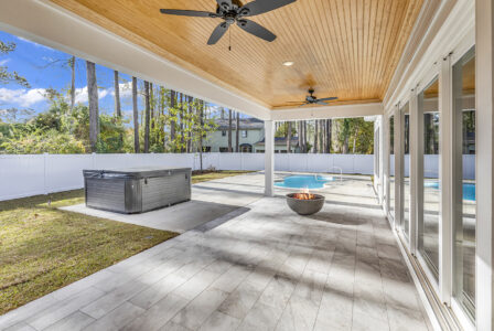 exterior rear of Green Lake home by swift creek homes