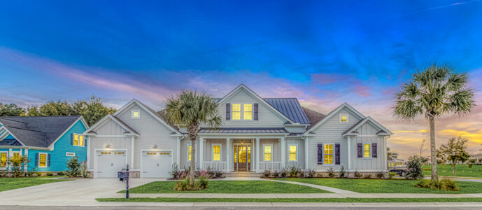 exterior front of Isle of Palms 1 home by swift creek homes
