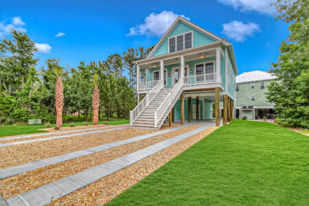exterior front of Seagrass home by swift creek homes