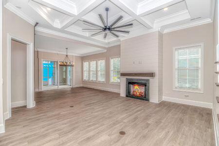 living room of Isle of Palms 1 home by swift creek homes