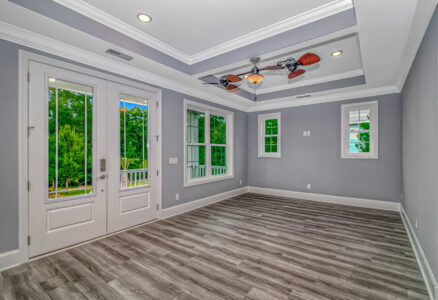 living room of Seagrass home by swift creek homes