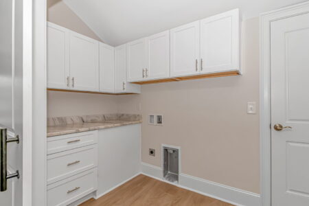 laundry room of Flowerdale home by swift creek homes