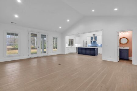 living room of Tidewater 1 home by swift creek homes