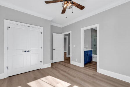 bedroom of Streater home by swift creek homes