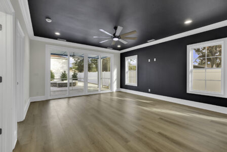 movie room of Atlantic Beach 2 home by swift creek homes
