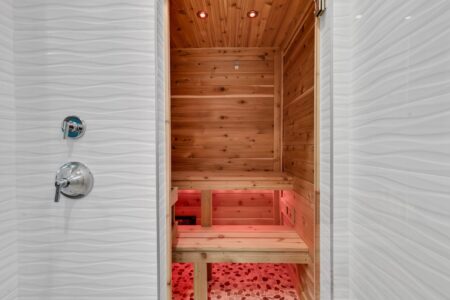 sauna of Tidewater 1 home by swift creek homes