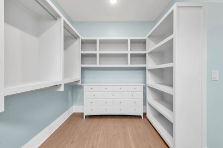 closet of Tidewater 1 home by swift creek homes