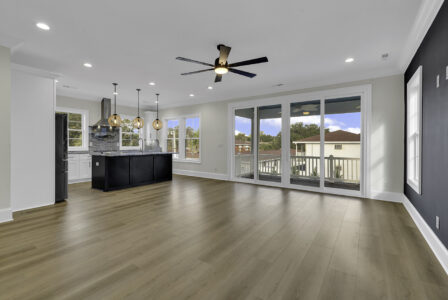 living room of Atlantic Beach 2 home by swift creek homes