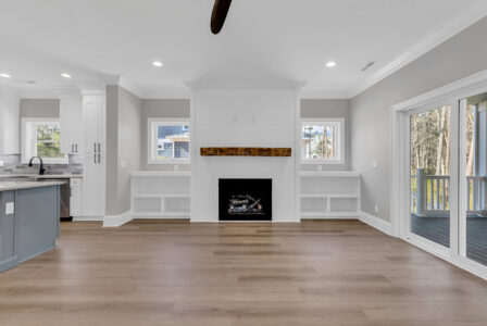 living room of Streater home by swift creek homes