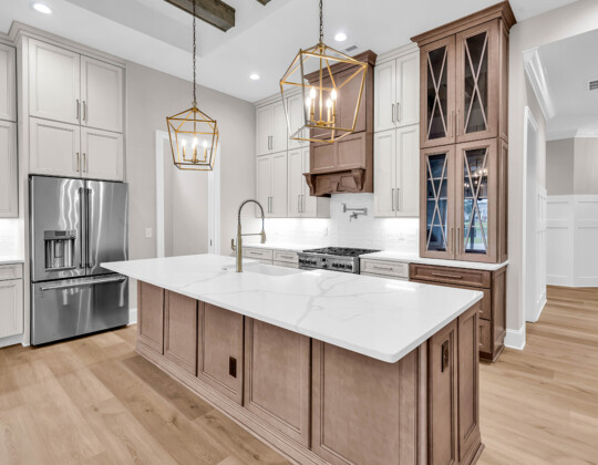 kitchen of Waterbridge home by swift creek homes