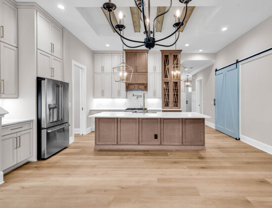 kitchen of Waterbridge home by swift creek homes