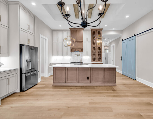 kitchen of Waterbridge home by swift creek homes