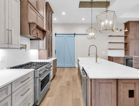 kitchen of Waterbridge home by swift creek homes