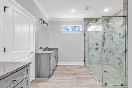 bathroom of Hagley home by swift creek homes
