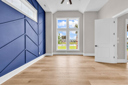 master bedroom of Waterbridge home by swift creek homes
