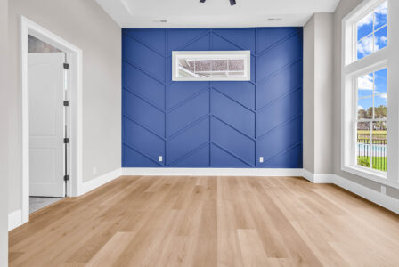 master bedroom of Waterbridge home by swift creek homes