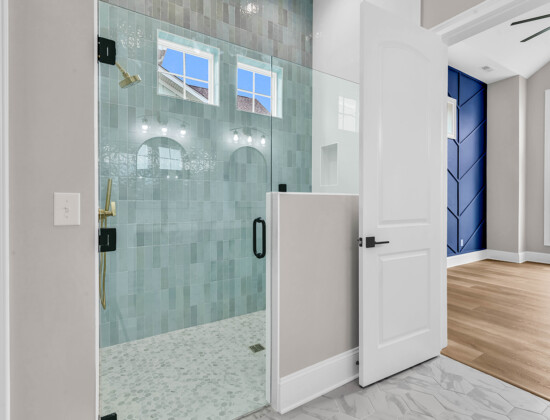 master bathroom of Waterbridge home by swift creek homes