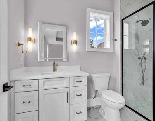 bathroom of Waterbridge home by swift creek homes