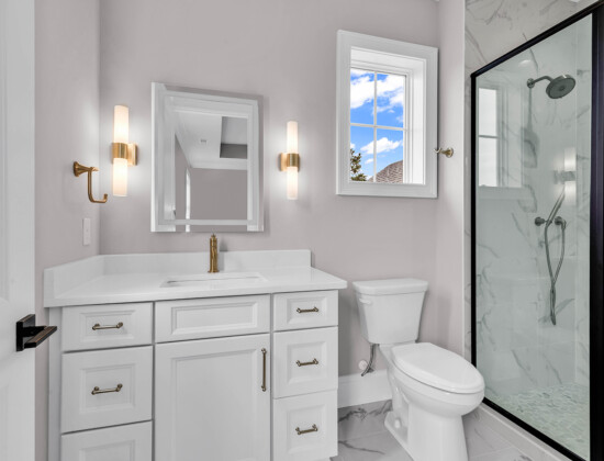 bathroom of Waterbridge home by swift creek homes
