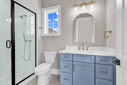 bathroom of Waterbridge home by swift creek homes