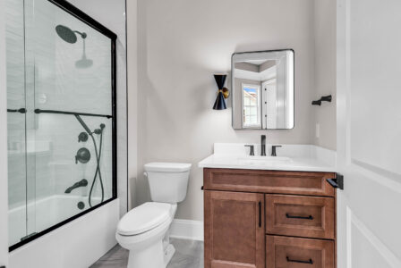 bathroom of Waterbridge home by swift creek homes