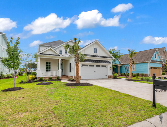 front exterior of Waterbridge home by swift creek homes