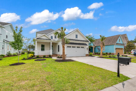 front exterior of Waterbridge home by swift creek homes
