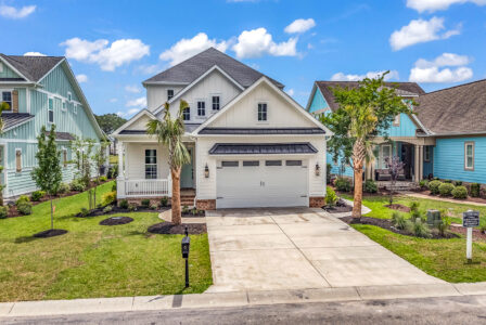 front exterior of Waterbridge home by swift creek homes