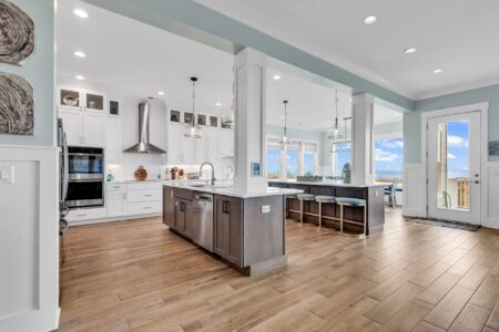 kitchen of S Ocean home by swift creek homes