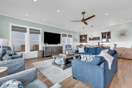 living room of S Ocean home by swift creek homes