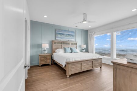 bedroom of S Ocean home by swift creek homes