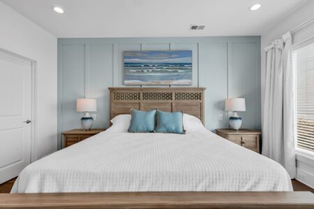 bedroom of S Ocean home by swift creek homes