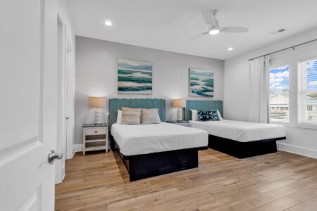 bedroom of S Ocean home by swift creek homes