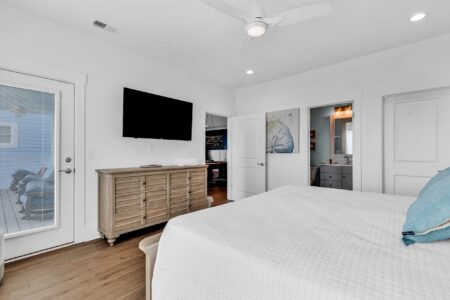 bedroom of S Ocean home by swift creek homes